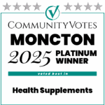 Winners Badge Moncton 2025 – Platinum Award for Health Supplements