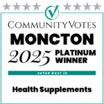Winners Badge Moncton 2025 – Platinum Award for Health Supplements