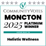 Winners Badge Moncton 2025 – Platinum Award for Holistic Wellness