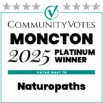 Winners Badge Moncton 2025 – Platinum Award for Naturopaths