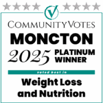 Winners Badge Moncton 2025 – Platinum Award for Weight Loss and Nutrition