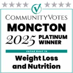 Winners Badge Moncton 2025 – Platinum Award for Weight Loss and Nutrition